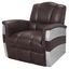 Retro Brown Leather and Aluminum Accent Chair