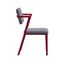 Contemporary Cargo High Back Chair in Red with Metal Frame