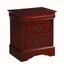 Louis Philippe III Cherry Solid Wood 2-Drawer Nightstand