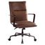 Vintage Chocolate Top Grain Leather Swivel Office Chair