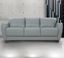 Valeria 79" Gray Leather Sofa with Flared and Pillow-Top Arms