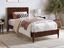 Berkshire Twin XL Walnut Wood Low Profile Platform Bed