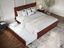 Canyon Walnut King Platform Bed with Trundle and Chevron Headboard