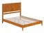 Light Toffee Queen Wood Platform Bed with Headboard and Slats