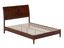 Valencia Walnut Full Sleigh Wood Platform Bed with Slats