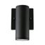 Black Aluminum Cylinder Dimmable LED Outdoor Wall Sconce