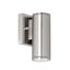 Satin Nickel Cylinder LED Outdoor Wall Sconce