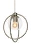 Jamie 12.5" Satin Nickel Globe Pendant Light