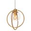 Sleek Jamie Globe Pendant Light in Satin Brass with Clear Glass