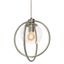 Jamie 12.5" Satin Nickel Globe Pendant Light