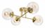 Jamie 25" Satin Brass and Glass Semi-Flush Mount Light