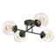 Jamie 25" Black Glass Globe Semi-Flush Mount Light