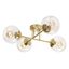 Jamie 25" Satin Brass and Glass Semi-Flush Mount Light