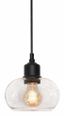 Laney 6.8'' Mini Globe Pendant Light in Satin Nickel and Black