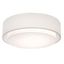 Sanibel Linen White Double Layer Drum Flush Mount Light