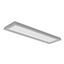 Zurich 51" Satin Nickel LED Linear Flush Mount with White Acrylic Shade