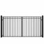 Madrid Style Black Steel Dual Swing Driveway Gate 12 x 6 Feet