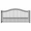 Paris Style Black Steel Arched Driveway Gate 16 x 6 Feet