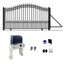 Black Steel Arched Sliding Driveway Gate with Opener