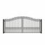 London Style Black Steel Dual Swing Driveway Gate 14 x 6 Feet