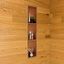 Brushed Copper Stainless Steel Vertical Triple Shelf Niche