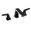 Matte Black and Brushed Nickel 2-Handle Widespread Bathroom Faucet