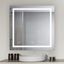 36" Square Silver LED Bathroom Mirror with Touch Control and Defogger