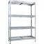 Galvanized Steel 4-Shelf Wire Deck Storage Unit