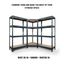 Heavy-Duty Dark Gray Metal and Fiberwood Garage Shelving Unit