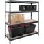 Heavy-Duty Black Steel 4-Shelf Garage Storage Unit