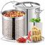 52QT Stainless Steel Stock Pot with Basket Insert and Divider