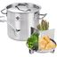 24-Quart Stainless Steel Steamer Pot with Basket Insert