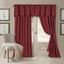 Rouge Jacquard Tassel Scalloped Window Valance