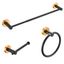 Black and Gold Adjustable Metal Bathroom Hardware Set