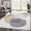 Modern Geometric 4' x 6' Gray Synthetic Area Rug