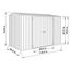 Absco 10' x 5' Gray Galvanized Steel Storage Shed Kit