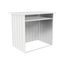 Surfmist White Metal Storage Shed with Shelving