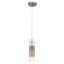 Spartan Brushed Steel LED Mini Pendant with Clear Glass Shade