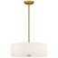 Antique Brushed Brass 18" LED Drum Ceiling Light - Transitional Design