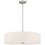 Brushed Steel Transitional LED Drum Ceiling Light