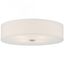 Sleek Brushed Steel LED Drum Flush Mount Ceiling Light