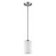 Addison Satin Nickel Mini Pendant with Opal Glass Shade