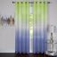 Green and Blue Ombre Sheer Grommet Curtain Panel