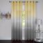 Grey and Yellow Ombre Sheer Grommet Curtain Panel