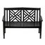 Black Eucalyptus 4-Foot Fretwork Garden Bench