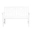 White Eucalyptus Wood 4-Foot Fretwork Garden Bench