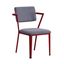 Contemporary Cargo High Back Chair in Red with Metal Frame