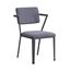 Gray Fabric and Gunmetal Metal Frame Cargo Chair