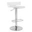 Rania Red and Chrome Adjustable Swivel Acrylic Bar Stool