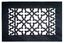 Black Cast Iron Rectangular Decorative Grille with Louver